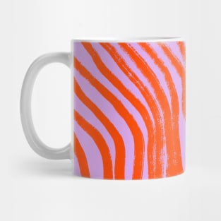 Pink Abstract Zebra Stripes Pattern Mug